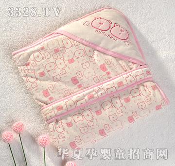 “嘟嘟熊”铺棉抱被