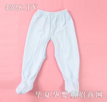 浅蓝色婴儿连袜内裤