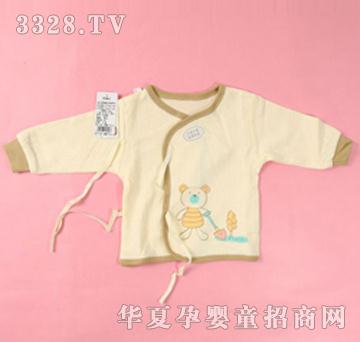 黄色提花婴儿内衣