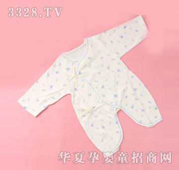 印花绑带哈衣