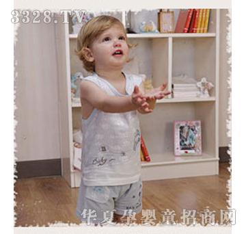 比豆居家系列浅色无袖套装