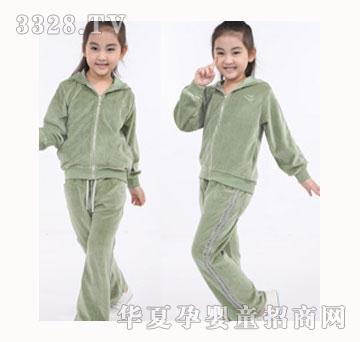 衣大衣小绿色女童运动衣