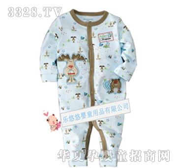 卡特长袖哈衣小鹿印花