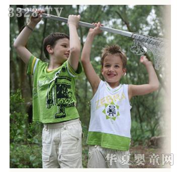 快乐斑马童装绿色夏装