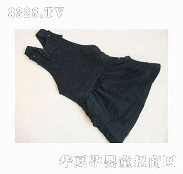 爱达黑色背带裙
