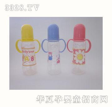 喜悦BABYLUCK彩色腰形奶瓶240ml