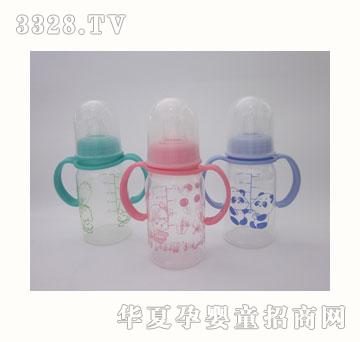喜悦BABYLUCK单色直身奶瓶带双耳125ml