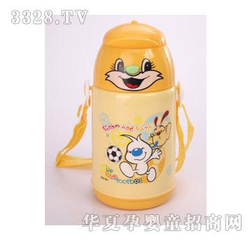 小王子高级双层卡通吸管式保温水壶