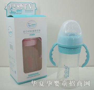 母婴坊M7148宽口径矽胶奶瓶240ml+握把