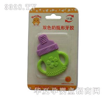 家婴坊小鸡卡迪双色奶瓶形牙胶