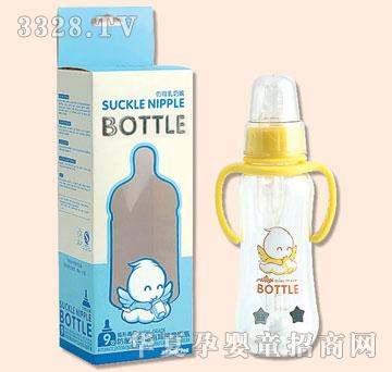 娃丽比弧形防胀气自动有耳感温奶瓶