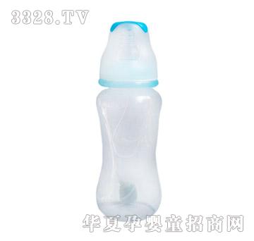 亲恩8安标口径花型自动PP奶瓶（兰色）