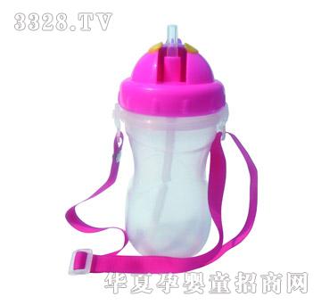 怡贝乐300ML卡通吸管式PP水杯
