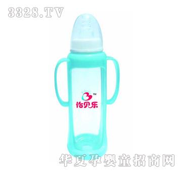怡贝乐标口带手柄玻璃奶瓶