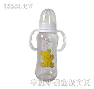 怡贝乐250ML 标口带手柄自动玻璃奶瓶