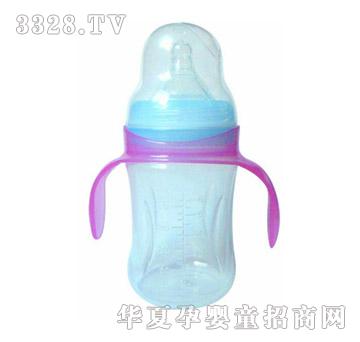 怡贝乐210ML宽口带手柄自动母乳实感PP奶瓶