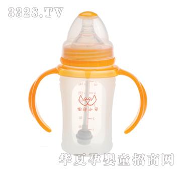 可爱小鸭易握手把硅胶自动小奶瓶160ml