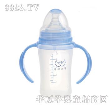 可爱小鸭易握手把硅胶小奶瓶160ml