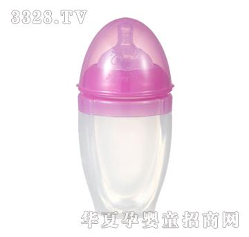 Happy Bee哈皮贝粉色EL-2701防胀气硅胶奶瓶270ml