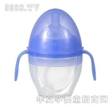 Happy Bee哈皮贝蓝色ES-1502防胀气硅胶奶瓶150ml