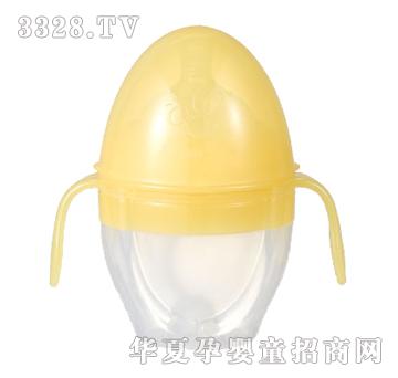Happy Bee哈皮贝黄色ES-1502防胀气硅胶奶瓶150ml