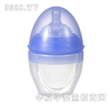 Happy Bee哈皮贝蓝色ES-1501防胀气硅胶奶瓶150ml