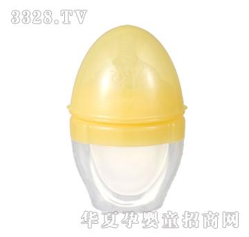 Happy Bee哈皮贝黄色ES-1501防胀气硅胶奶瓶150ml
