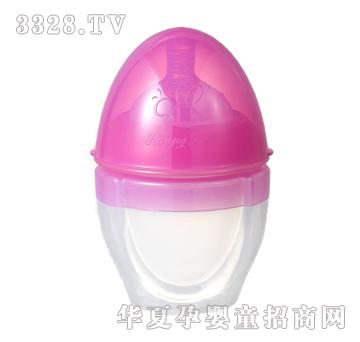 Happy Bee哈皮贝粉色ES-1501防胀气硅胶奶瓶150ml