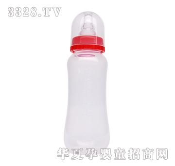 迪信240ml标口弧身PP奶瓶红色