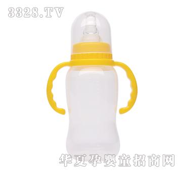 迪信210ml标口弧身PP奶瓶黄色手柄