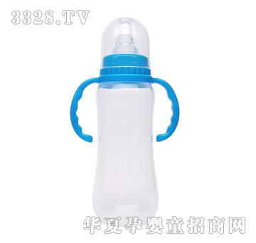 迪信240ml标口弧身PP奶瓶蓝色手柄