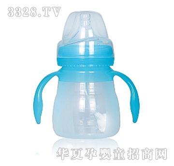 幼爱带柄自动吸宽口硅胶奶瓶150ml