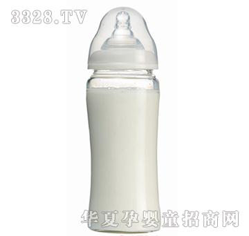 鲁王玻璃奶瓶（260ml宽口弧形晶钻）