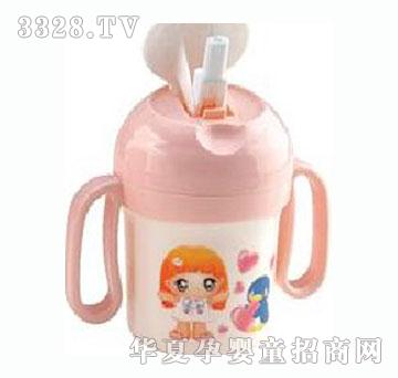 用心婴儿吸水杯小女孩图案