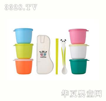 彩色熊猫乐食储存餐具组