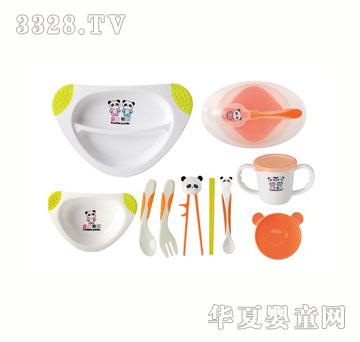 彩色熊猫乐餐幼童餐具组礼盒