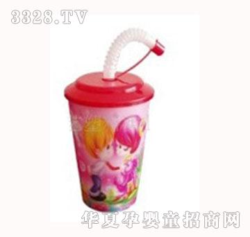 鸿艺红色吸水杯