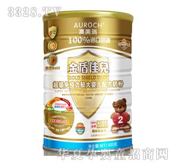 金盾佳儿牛奶粉800克铁听二段