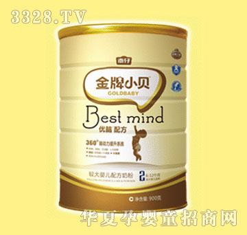 金牌小贝优脑配方2段较大婴儿配方奶粉（听装）