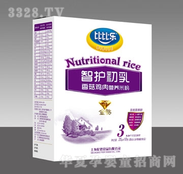 比比乐智护初乳香菇鸡肉营养米粉