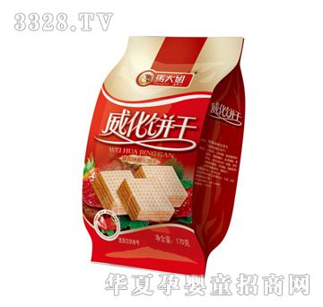 马大姐草莓味威化饼干170g