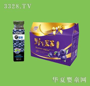 吉派野生蓝莓果汁果粒礼盒420mlx6瓶