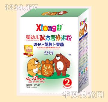 熊大熊二婴幼儿DHA胡萝卜果蔬米粉