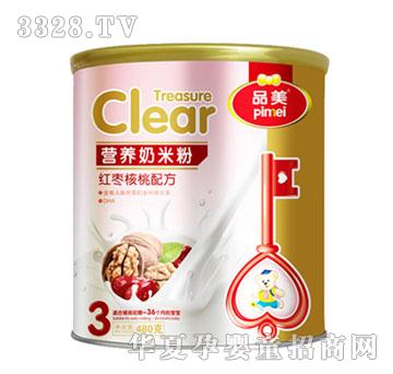 品美红枣核桃配方奶米粉3段