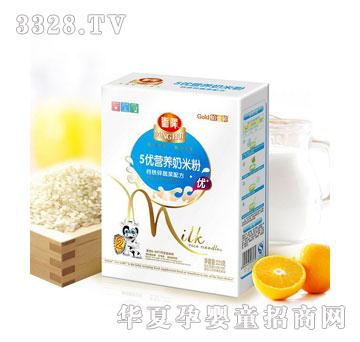 铭晖5优奶米粉盒装钙铁锌蔬菜配方