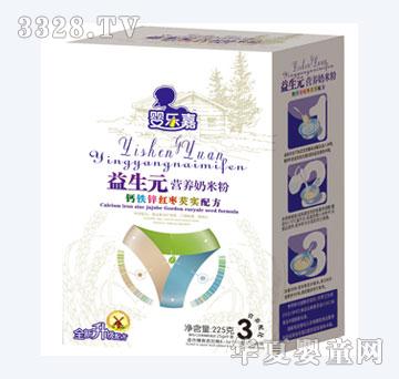 婴乐嘉益生元钙铁锌红枣芡实营养奶米粉（3段）盒