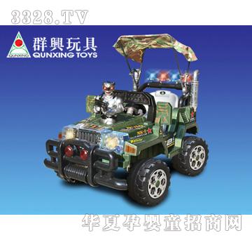 群兴雷腾战将电动童车带蓬