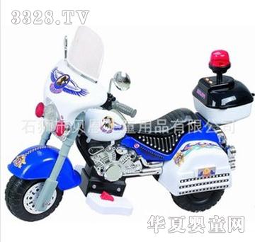 贝恩儿童电动摩托车(6622中哈里带后箱)