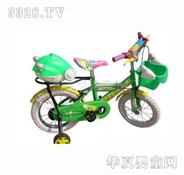 皇鹤绿色儿童自行车