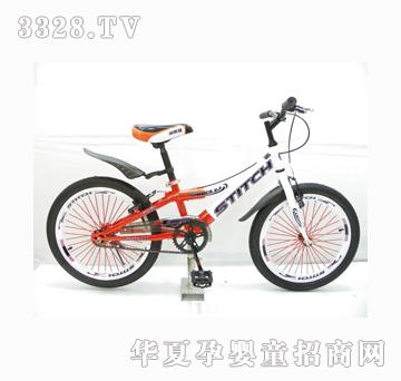 小立方20寸铝合金山地车（白橙色）